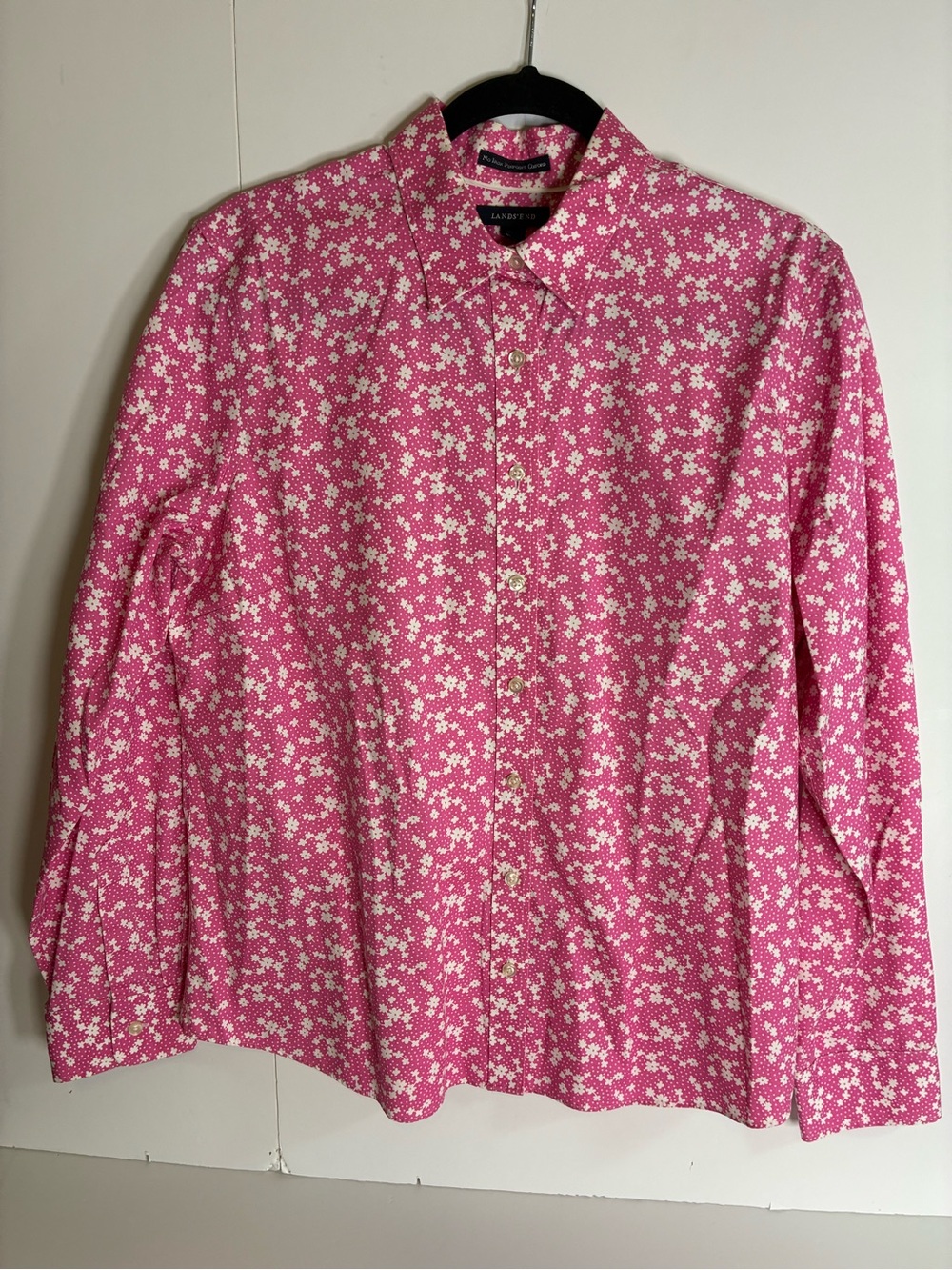 Lands’ End Floral Cotton Blouse Bundle — Size 14 - Pink & Purple, Like New - Picture 5 of 14
